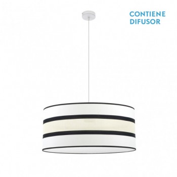 Distribuidor - Lâmpadas Diversas | Colgantes Moderno | COLGANTE KARLA 3XE27 BLANCO/BEIS REGX60X60 CM Ref: 171296001